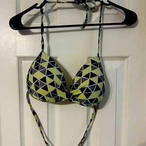 Green/Black/Grey patterned bikini